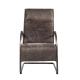 Curve Shape Tan Leather Occasional Chair High Back Recliners With Thick Soft Cushion