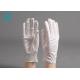 Clean Room Anit Static Polyester Microfiber  White ESD Cleanroom Gloves 10''  Size