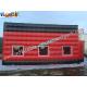 Red Durable Inflatable Party Tent PVC Coated Nylon With Cube Design