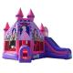 Topbuy pink Princess Inflatable Castle Bounce House Kids Slide Jumping Playhouse