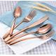 Rose Gold Stainless Steel Cutlery Set Copper Flatware Set Kitchen Household