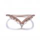 14K Rose Gold Jewelry Ladies Engagement Ring Pear Round Diamond