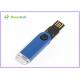 Blue Plastic Twist USB Sticks For Gifts , Plastic 32gb Flash Drive
