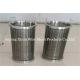 Cylindrical Ss304 Wedge Wire Screen Pipe Welded Inside Outside Basket