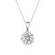 Round Shape Design 18k Gold Lab-Grown Diamond Pendant White Diamond Jewelry For Gifts And Party