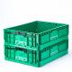 800x600x230mm Collapsible Plastic Vegetable Crate for Industrial Storage and Shipping