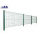 Galvanized Steel Metal Garden Fence PVC Coated Green 3d V Triangle Bending Curved Welded Wire Mesh Fence Panel