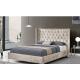 CE  Upholstered Bed Frame Plywood King Size Bed Frame With Wings