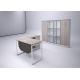 Contemporary Office Manager Desk OEM / ODM With Fixed Extension Cabinet