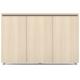 Wooden Locking File Cabinet 1.2M 3 Doors for Living Room Office