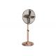 16 - Inch Retro Standing Fan Adjustable Height Oscillating Brushed Nickel Stand