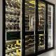 Black Metal Wine Cabinet Floor Standing Embedded Wine Locker
