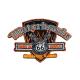 Leather Custom Embroidered Patches Merrow Border For Clothing