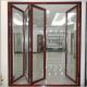 5mm Tempered Glass Commercial Aluminium Doors , Aluminum Frameless Folding Sliding Doors