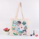 Multi Colors Natural Cotton Canvas Tote Bags For Girls On The Shoulder