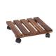 Nut Brown 28cm 11in indoor Square Plant Caddy With Wheels