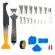 34 Pcs 3 in 1 Silicone Caulking Tools Kit 14 pcs Caulking Finisher Nozzles Plastic Scraper Set for Bathroom kitchen