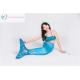 Turquiose Mermaid Tails For Swimming Spandex / Polyester Material CE SGS