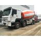 266-371hp Euro2 Euro3 HOWO A7 Truck Concrete Mixer 8x4 10cbm In Red White Color