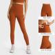 High Waist Nude Yoga Training Capri Pants With Hidden Side Pockets