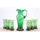 Green Water Jug Glass Set Custom 2.2L Elegant Glass Water Pitcher