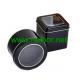 Black color square metal tin watch case watch display box with window and foam 75x75x75mm