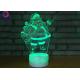 7 Color Father Christmas Led Decorative Table Lamps 3 AA Battery / USB Cable Support