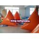 Inflatable Triangle PVC Floating Toys / Orange Alert And Ad Buoys For Water Park