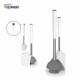 12 Bathtub Long Handle Cleaning Brush TPR Silicone Material Toilet Brush With Plunger And Holder Combo