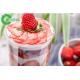 1000ml Crystal Clear Plastic Cups With Dome Lids For Smoothies / Sliced ​​Fruit