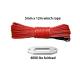 5mm * 12m + 4000lbs fairlead orange synthetic winch line rope with sheath and thimble for 4x4 4wd atv utv off-road