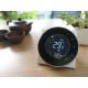 Black Round Smart Thermostat For Fan Coil Units With 0 - 10V Modulating