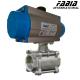 Three Piece Pneumatic High Pressure Ball Valve 1/2 1/4