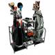 Heavy Duty Dual Golf Bag Storage Rack With Multiple Storage Compartments