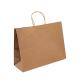 Brown Craft Kraft Recycled Paper Carrier Bags With Logo Printing