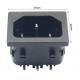 15A 250VAC Male Electrical Socket Black Inlet Power Socket IEC320 C14