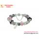 Four leaf charm European Wholesale Silver Plated Glass Beads Charm Bracelet