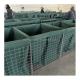 Defensive Barrier Welded Steel Sandbags Bastion Flood Wall at with Grey Geotextile