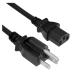 Custom Length 1m Electric Power Cord 60w 3 Pin Laptop Power Cable