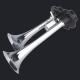 Dual Trumpet Chrome Air Horn raised base (HS-1013)