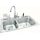 Custom Stainless Steel Corner Sink Unit With Outstanding Abrasion Resistance