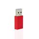 red Eco Friendly Wheat Straw USB Defender Data Blocker
