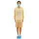 disposable nonwoven medical surgical lab coat collar and cuffs(knitting)