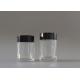 Clear Custom Makeup Containers Cosmetic Glass Jars With Lids UV Coated
