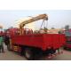 4X2 Euro2 Truck Mounted Hydraulic Crane 3.2 Tons XCMG For Municipal Constructional Engineering