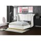 OEM Home Luxury Beds Furnitures King Size white velvet Frame Sets Hotel Queen Room Modern Wooden Bedroom Furniture Set