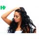 Natural Black Long Synthetic Clip In Hair Extensions , Heat Resistant Synthetic Hair Extension