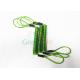 Vinyl Braided Steel Plastic Coil Lanyard Translucent Green Rope String