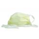 Strap Style Disposable Medical Mask Tasteless Strong Adsorption Yellow Color
