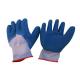 Flexible Latex Coated Work Gloves 3 / 4 Dipped Crinkle OEM Service